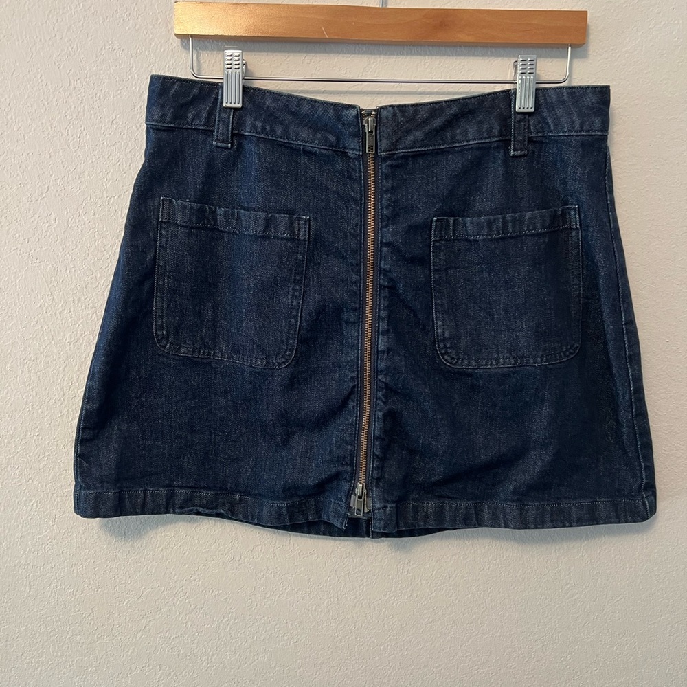 Madewell Denim Zipper Mini Skirt